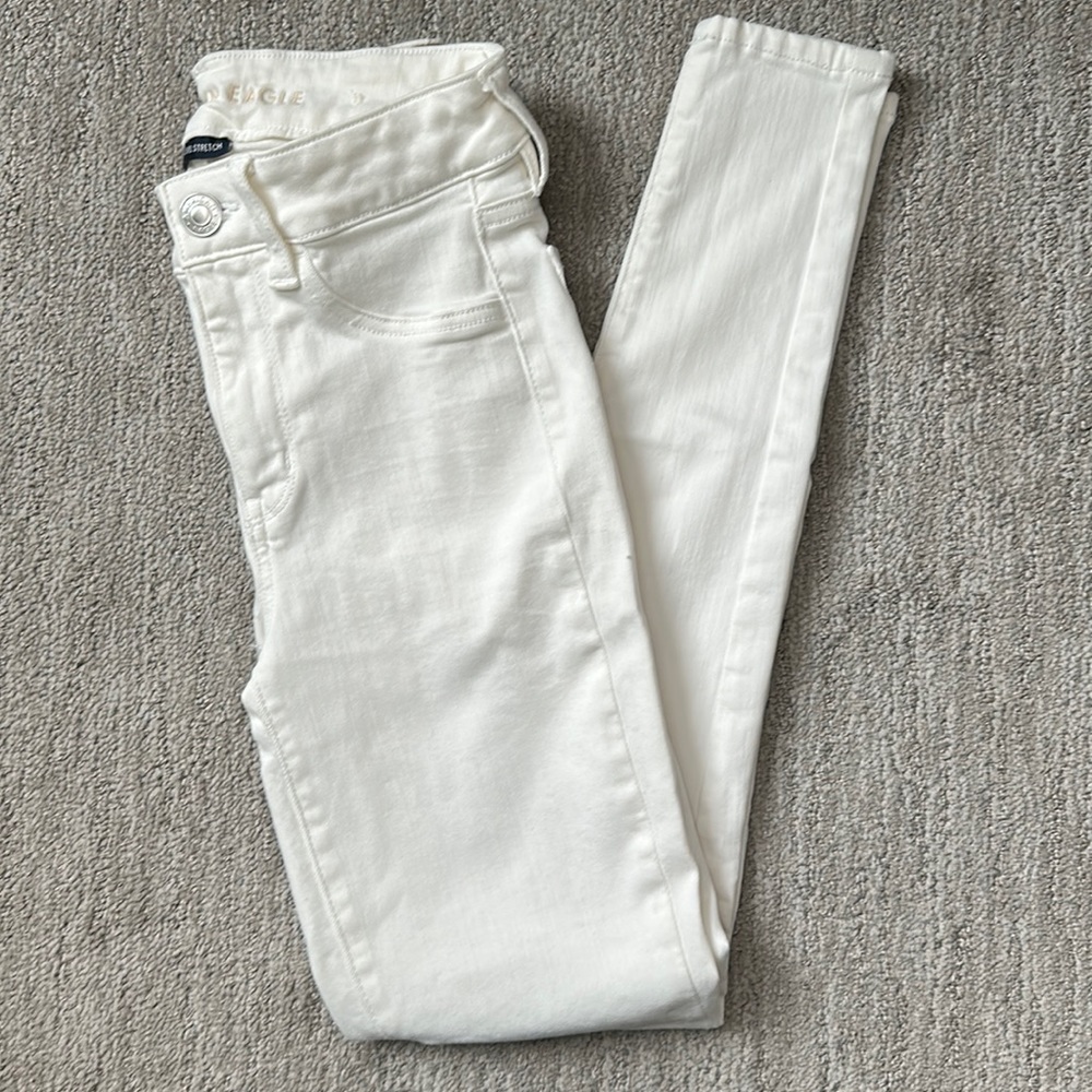Women’s 2 - American Eagle high rise white denim leggings